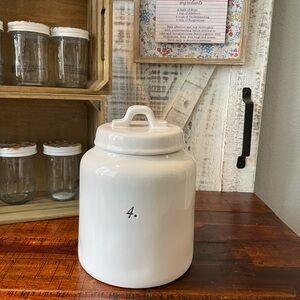 Retired collectable VHTF Rae Dunn Number 4 Canister